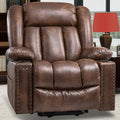 Light Brown Power Lift Recliner Chair with Heat and Massage Q754