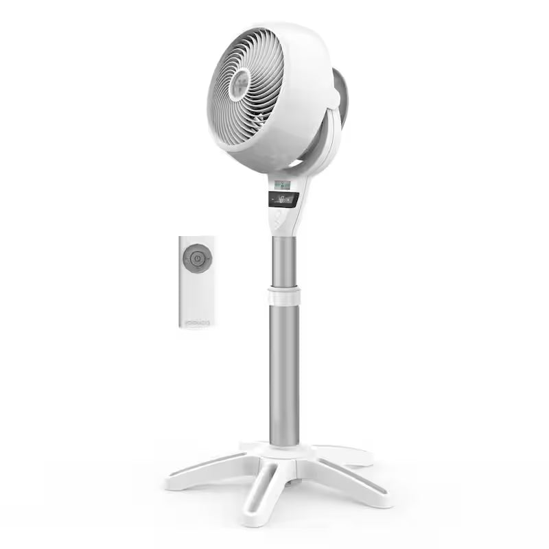 White Variable Speeds Pedestal Fan with Remote Control A640419