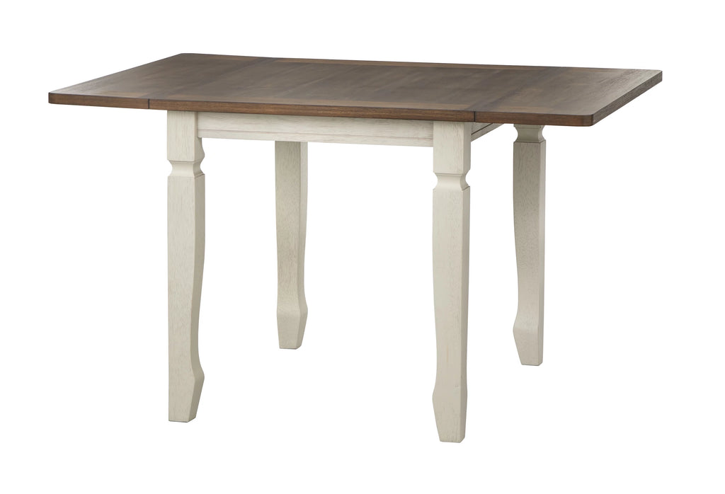 50 x 36 x 30 Walnut Antique White Square Dining Table G705