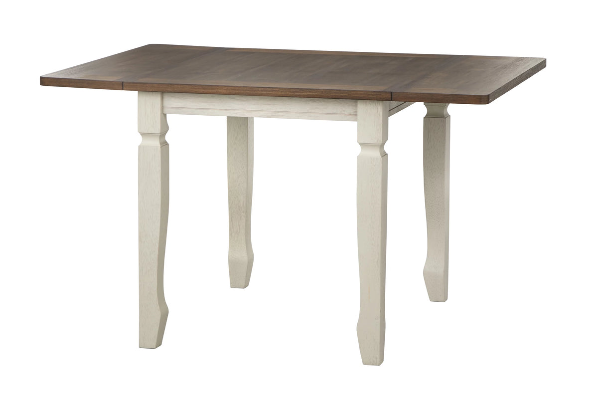 50 x 36 x 30 Walnut Antique White Square Dining Table G705