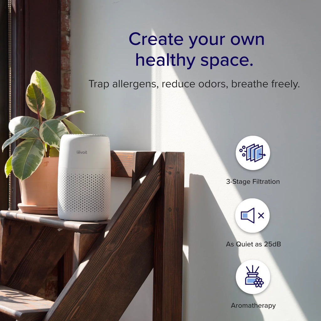 White Desktop HEPA Air Purifier Q523544
