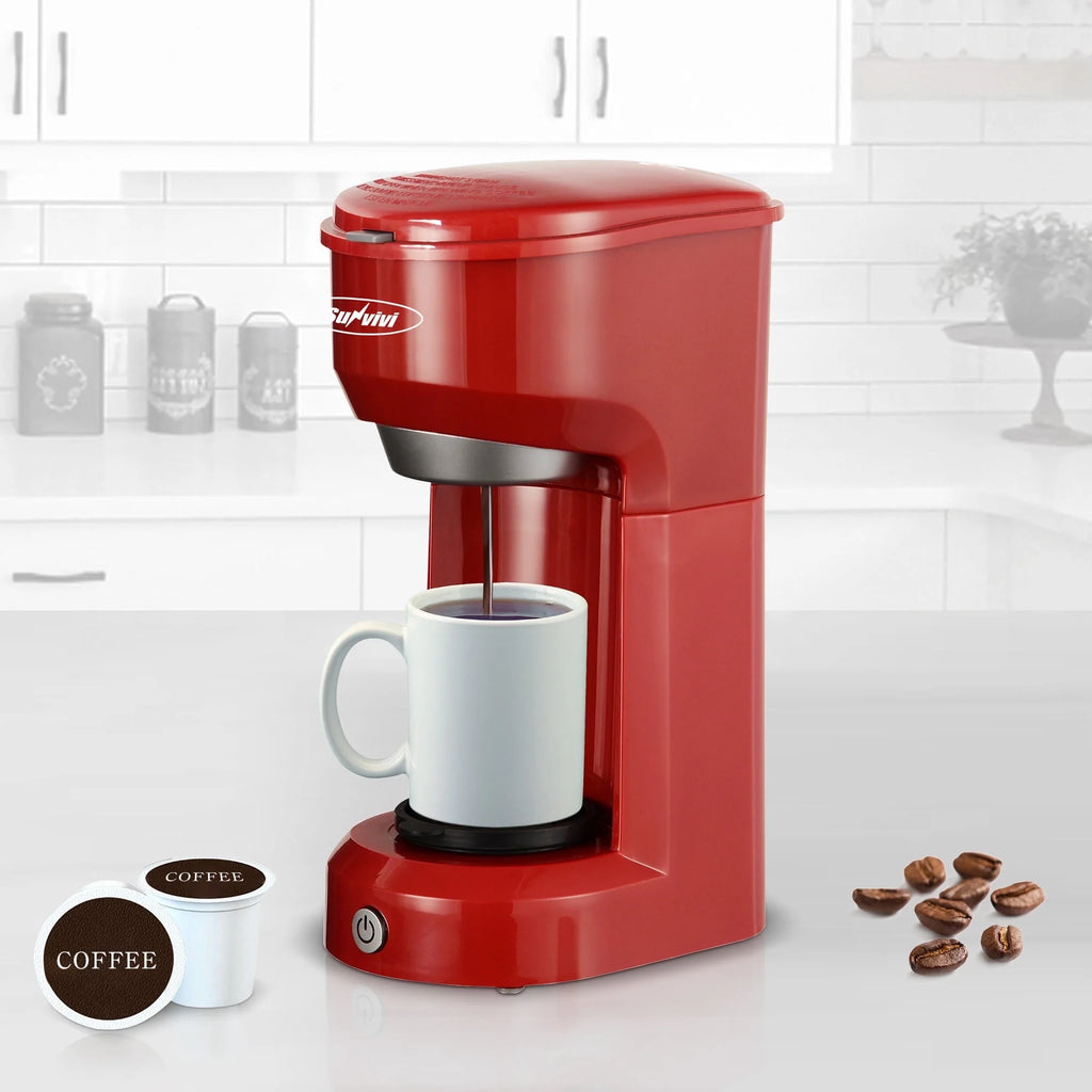 Single Serve Coffee Maker with 30 Oz Detachable Reservoir, Black J374
