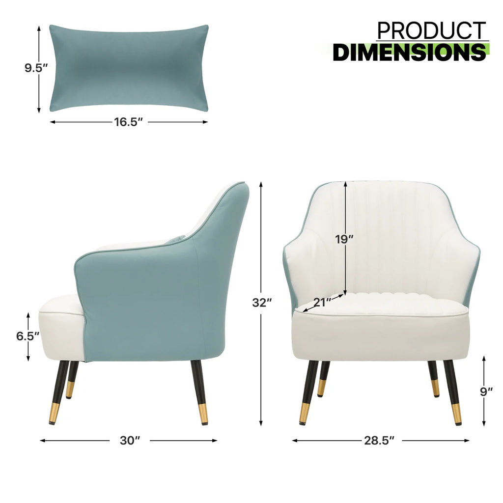 Cadet Blue Upholstered Accent Chair Z5375