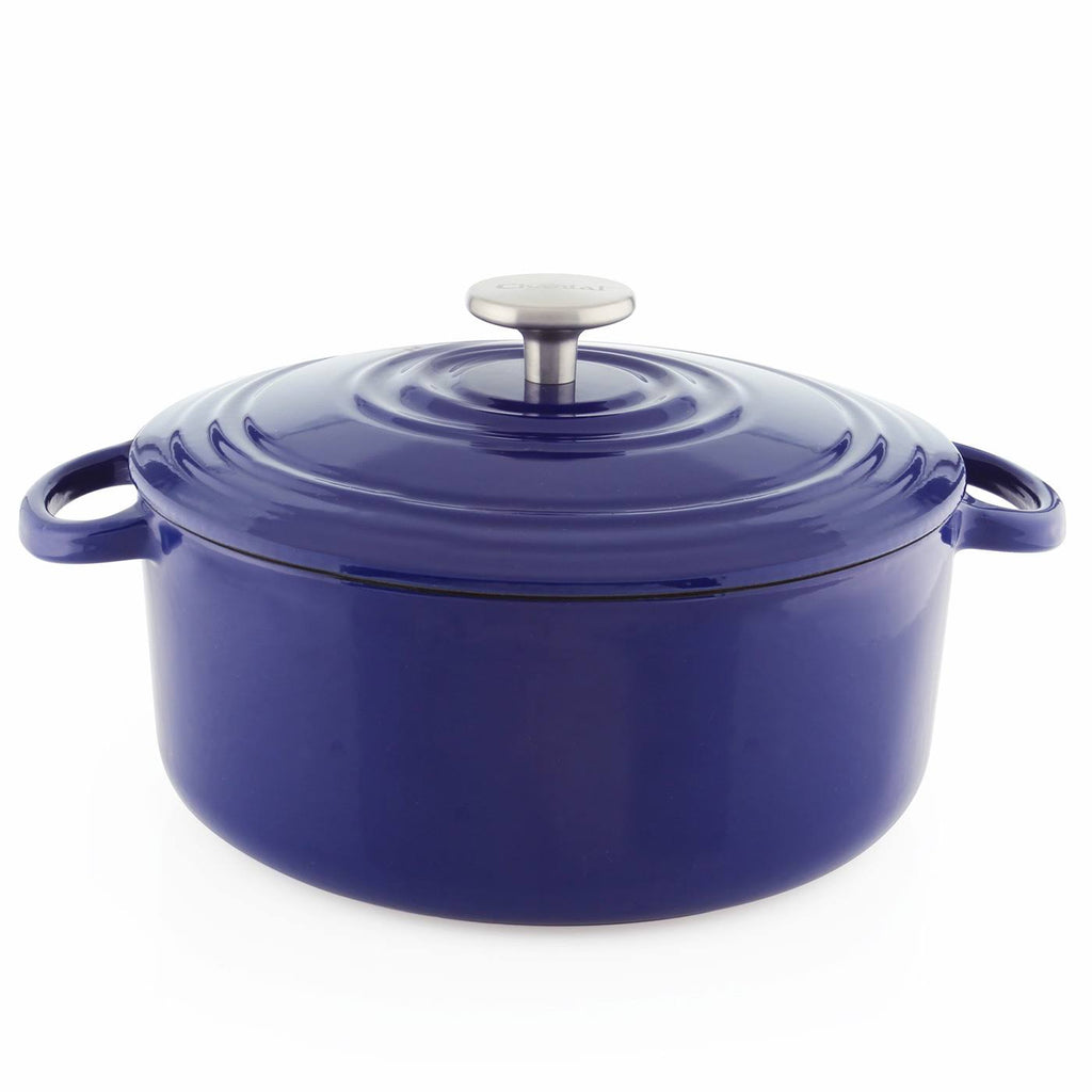 3 qt Round Cast Iron Dutch Oven Cobalt Blue K685095