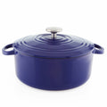 3 qt Round Cast Iron Dutch Oven Cobalt Blue K685095