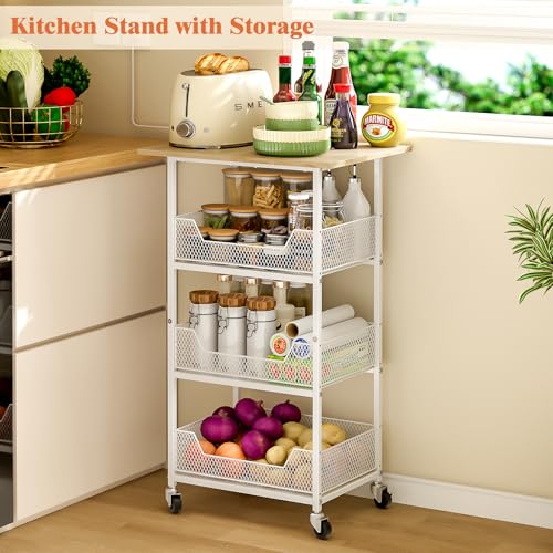 4 Tier Microwave Cart with Storage O339