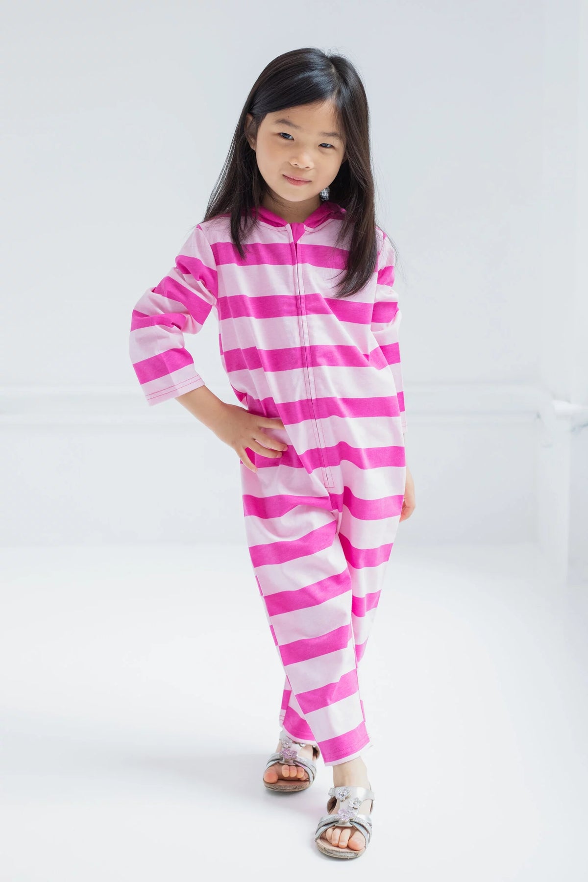 Pink Zip Up Coverall W592
