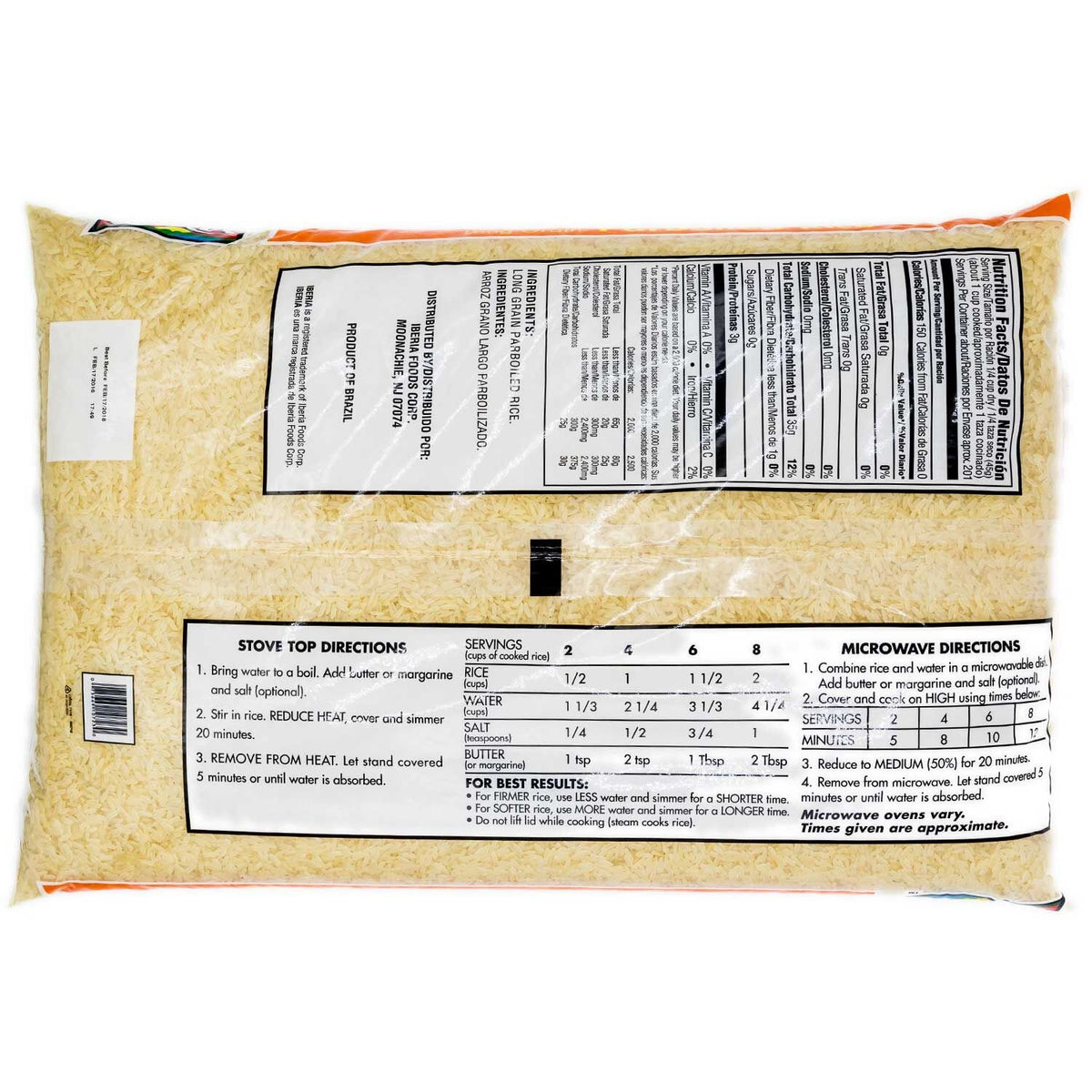 20 Pound Long Grain Parboiled Rice V4100