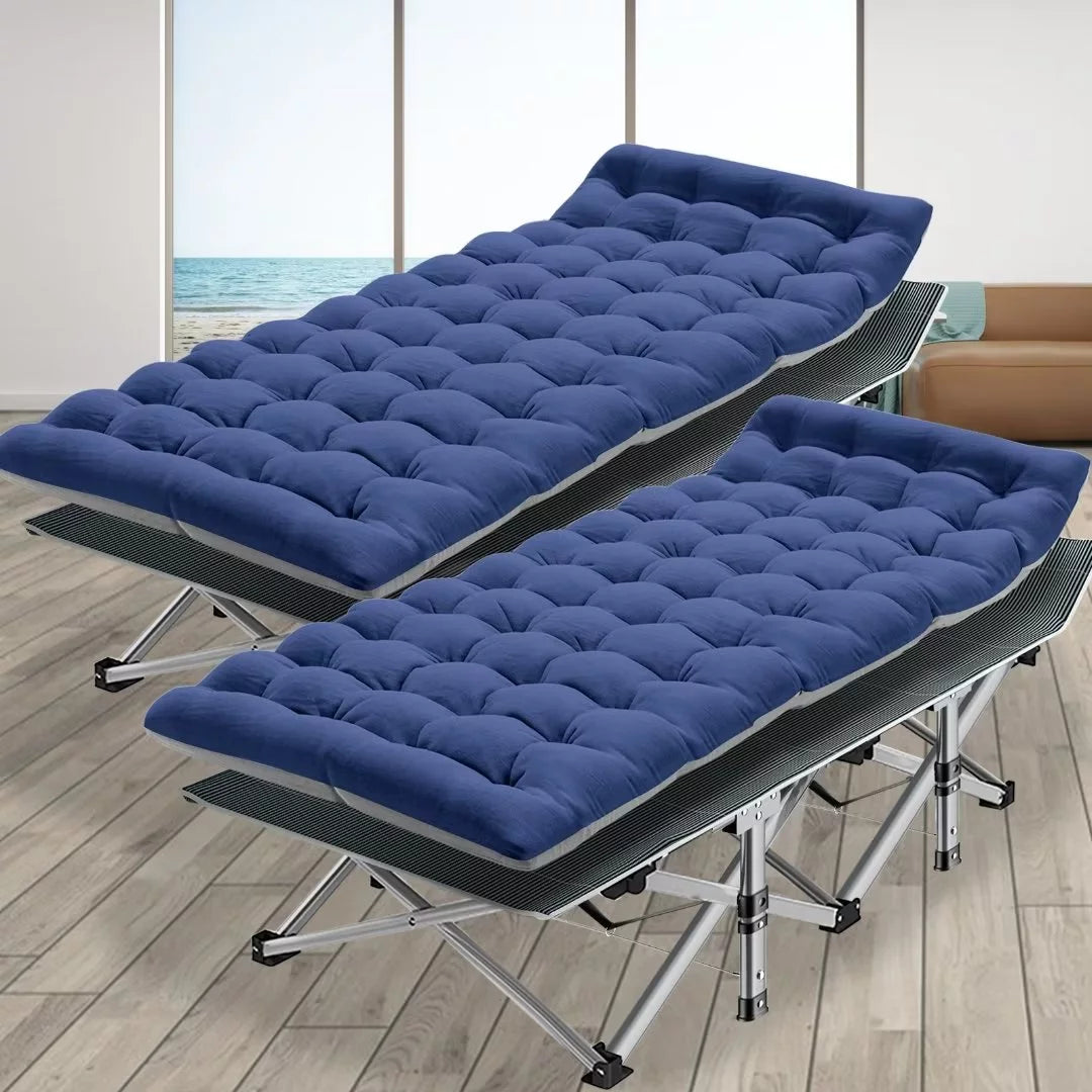 2 Pack Folding Camping Cot with Carry Bag X753986