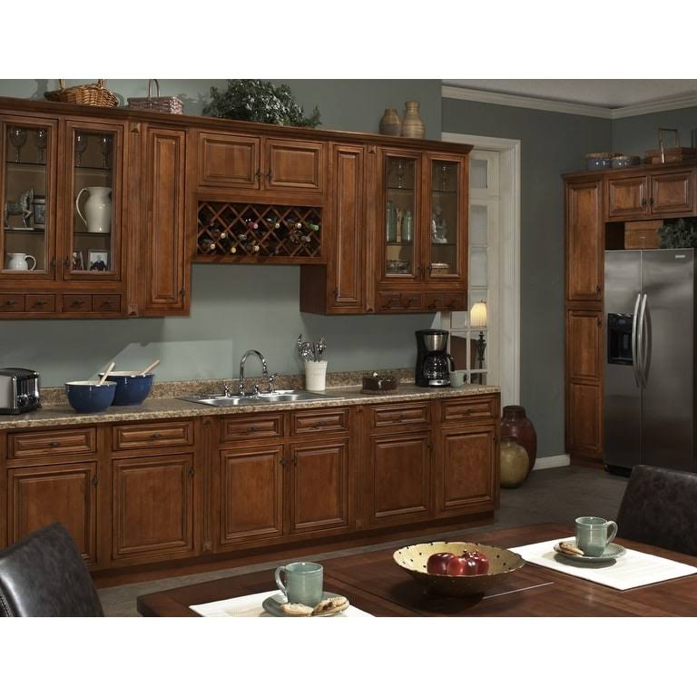 Burnt Cinnamon Double Door Kitchen Wall Cabinet Q801200