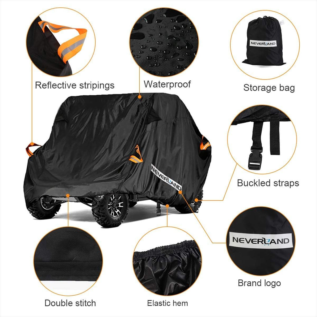 Heavy Duty Waterproof 4-6 Seater 4 Door UTV Cover with Reflective Strip M8705