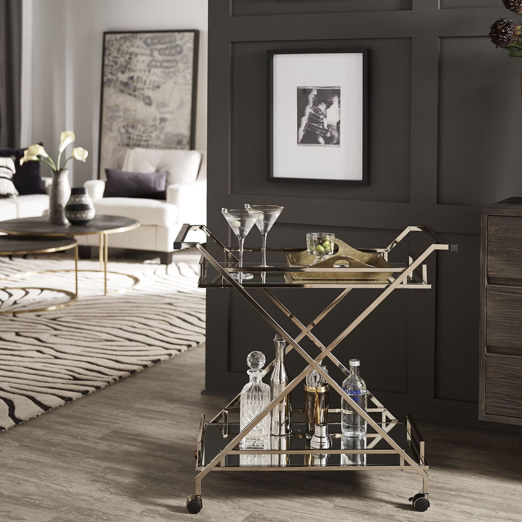 Champagne Gold Bar Cart V54855