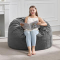 3FT Blue Velvet Memory Foam Bean Bag Chair J74012