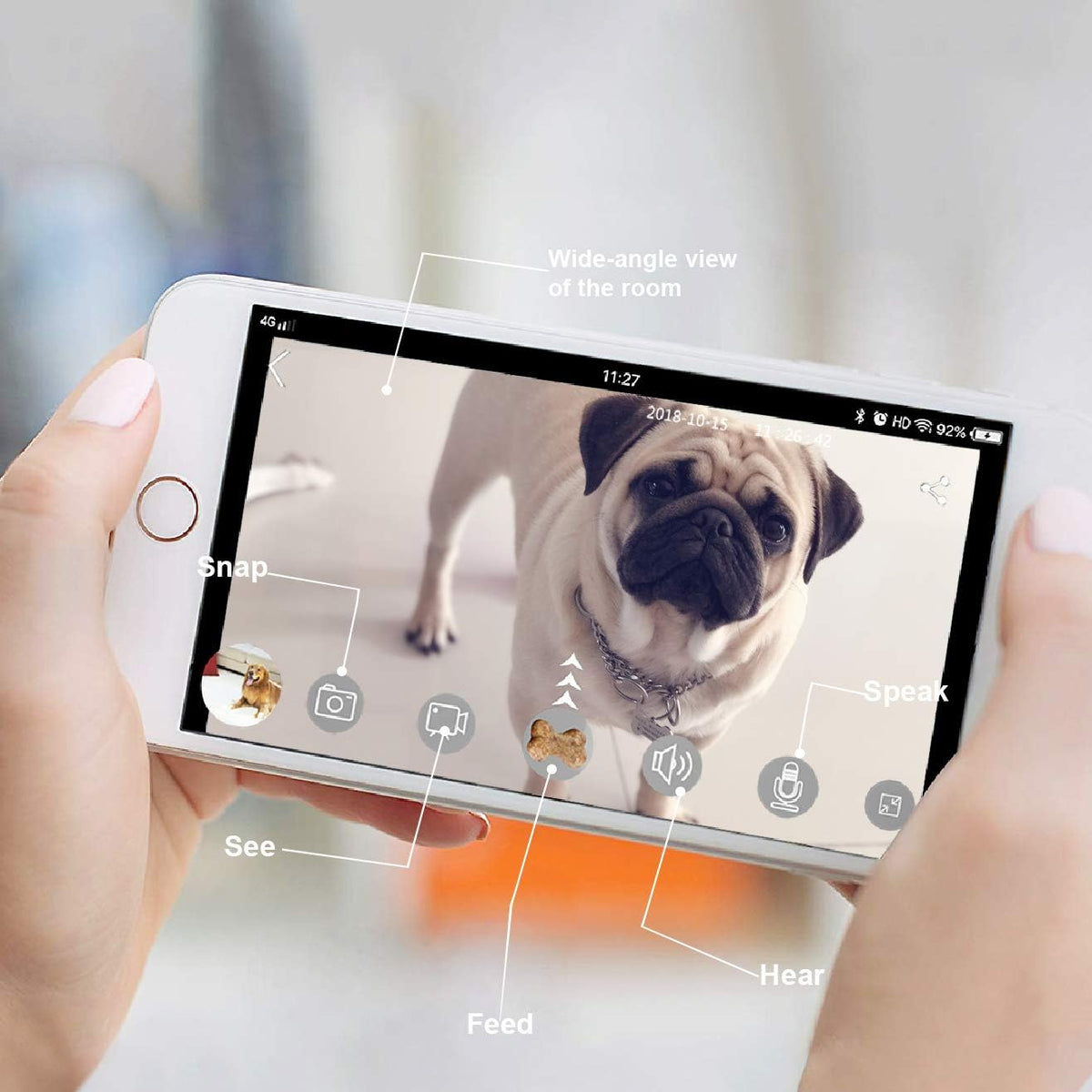 WiFi Pet Camera with Two-Way Audio and Night Vision R3471