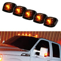 5PCS Black Smoked LED Cab Roof Marker Running Lamps With Amber LED Lights S207207