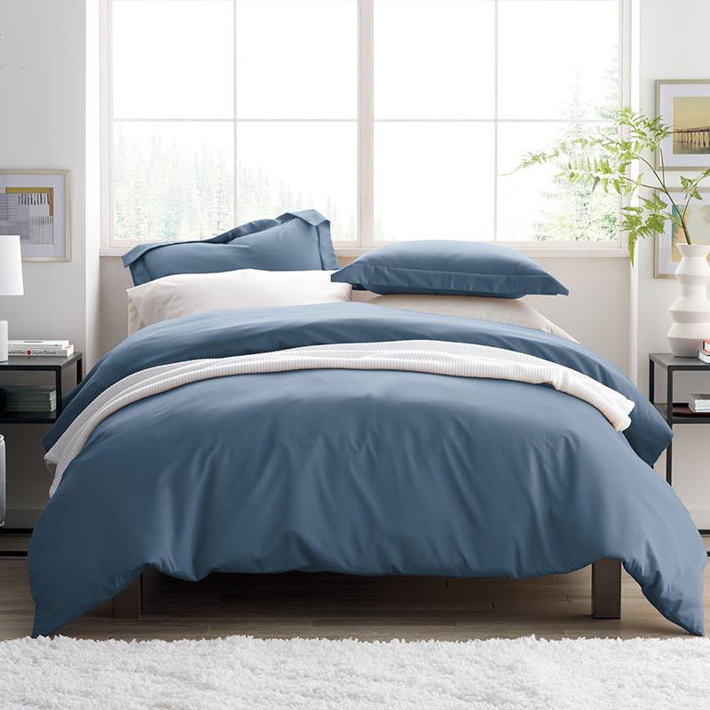 Green Supima Cotton Sateen Queen Duvet Cover W83505