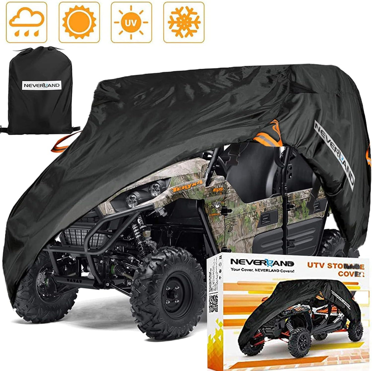 Heavy Duty Waterproof 4-6 Seater 4 Door UTV Cover with Reflective Strip M8705
