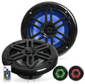 Black 500W 6.5" Marine Speakers with RGB X79246