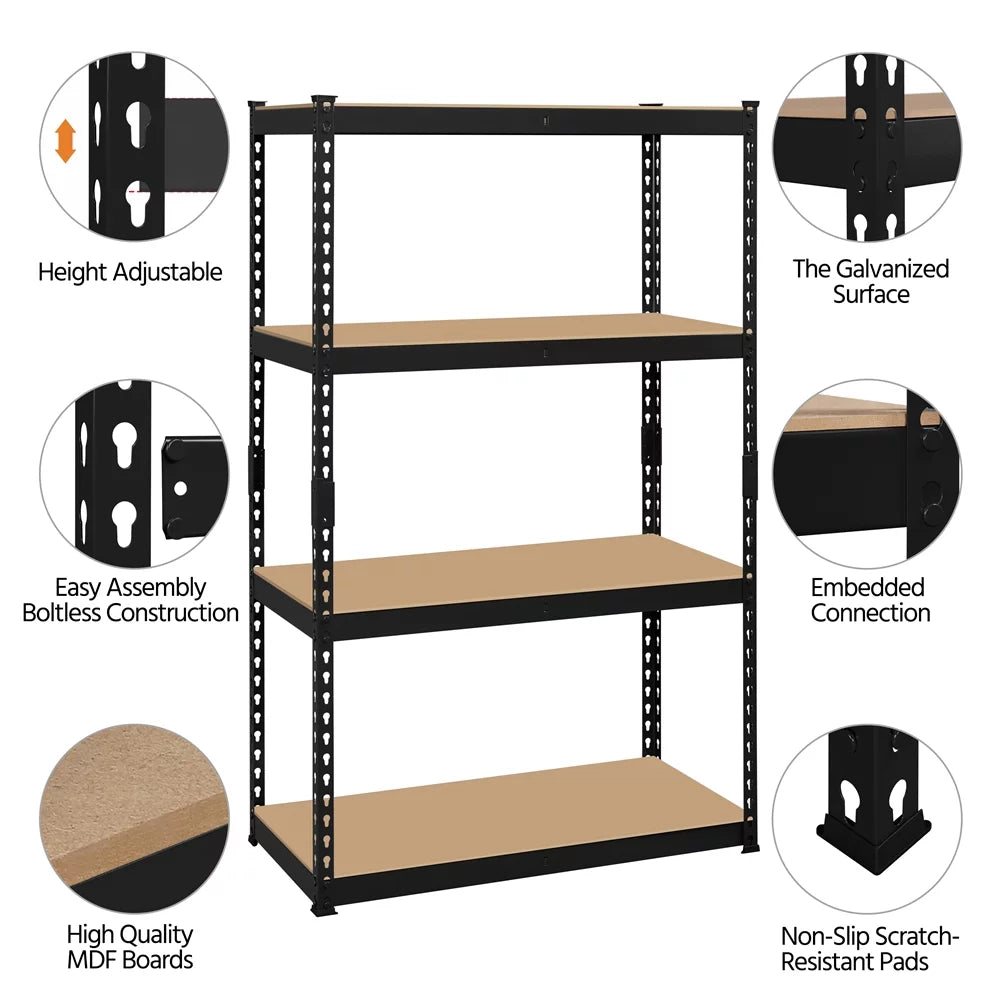4-Tier Metal Storage Shelf Units Y11585