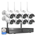 16CH 4K NVR 4Pcs 3MP Night Vision WiFi Cameras 1TB HDD C73101