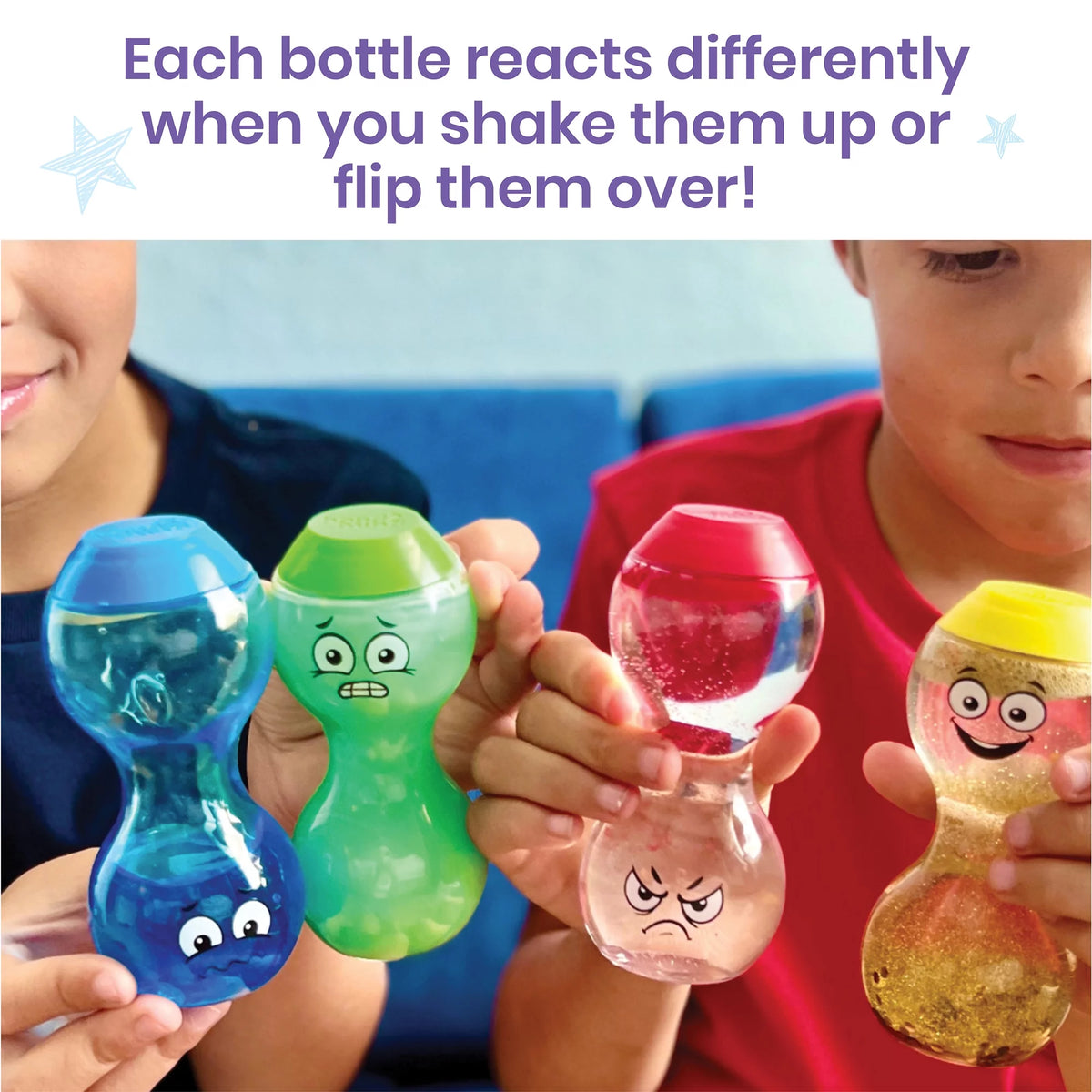 Express Your Feelings Sensory Bottles Social Emotional Learning Toys (4 Pieces) S709275