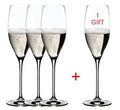 Set of 4 Large White Wine Glasses S453856