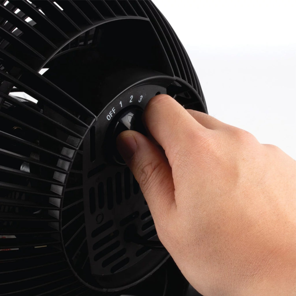 7 Inch Electric Portable Table Fan with Adjustable Tilt, Black K6843