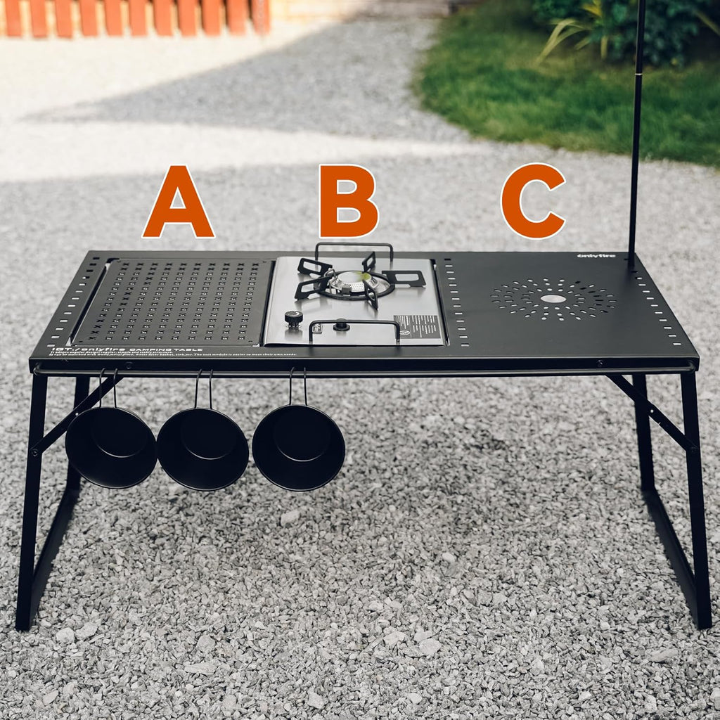 IGT Camping Table Kit with Gas Stove and Carrying Case A938301