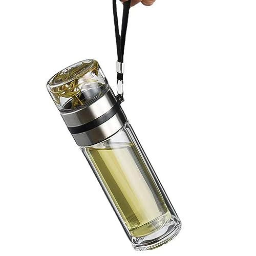 Glass Tea Infuser Bottle Double Wall 15oz Q69785
