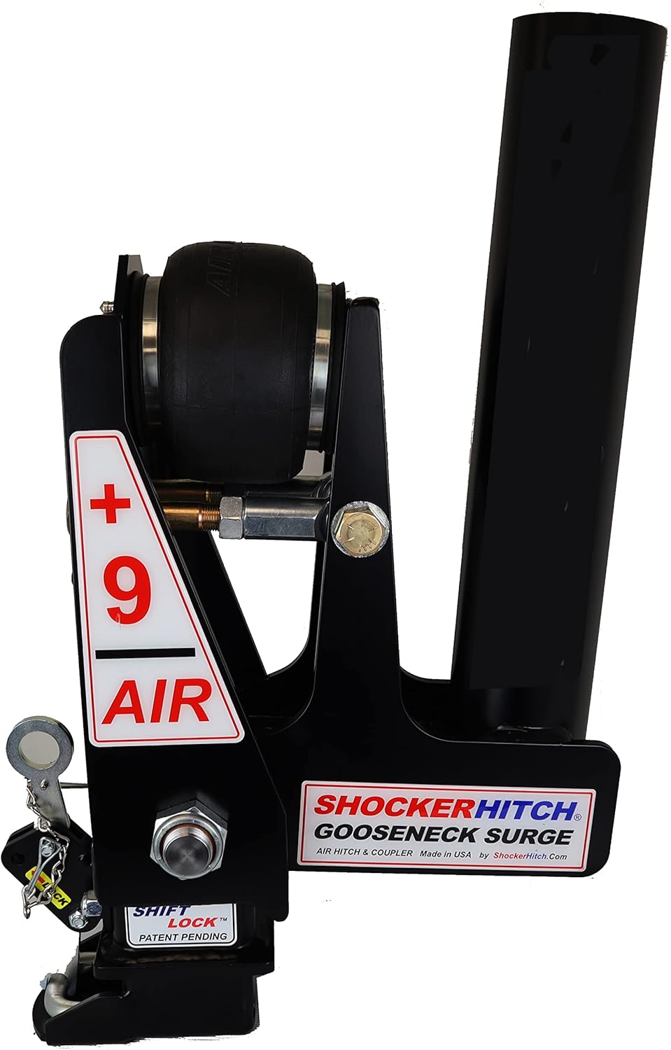 Gooseneck Air Hitch & Coupler, Round 4" Blank No Pin 30K SL Z55575
