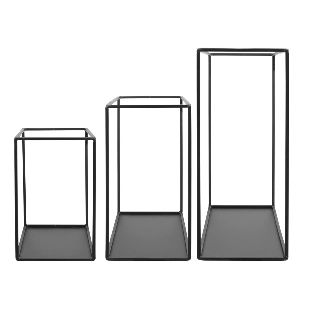 Wire Cube Shelf Set of 3 Shelves Black X54387