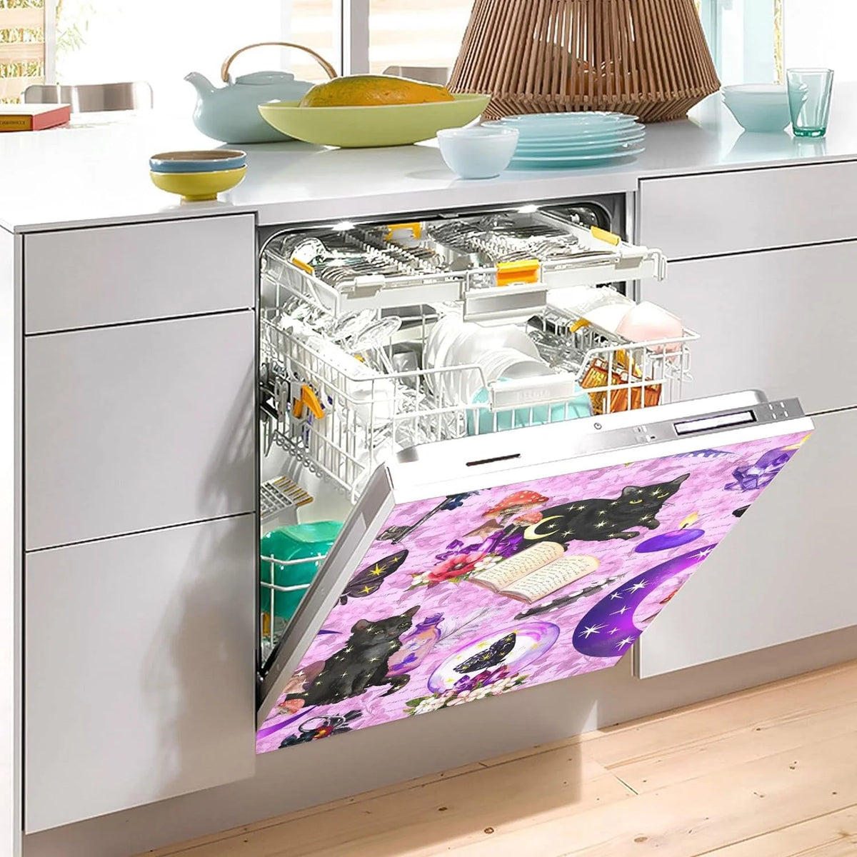 Purple Magnetic Dishwasher Magnet Cover 23 x 26 Inch F54114