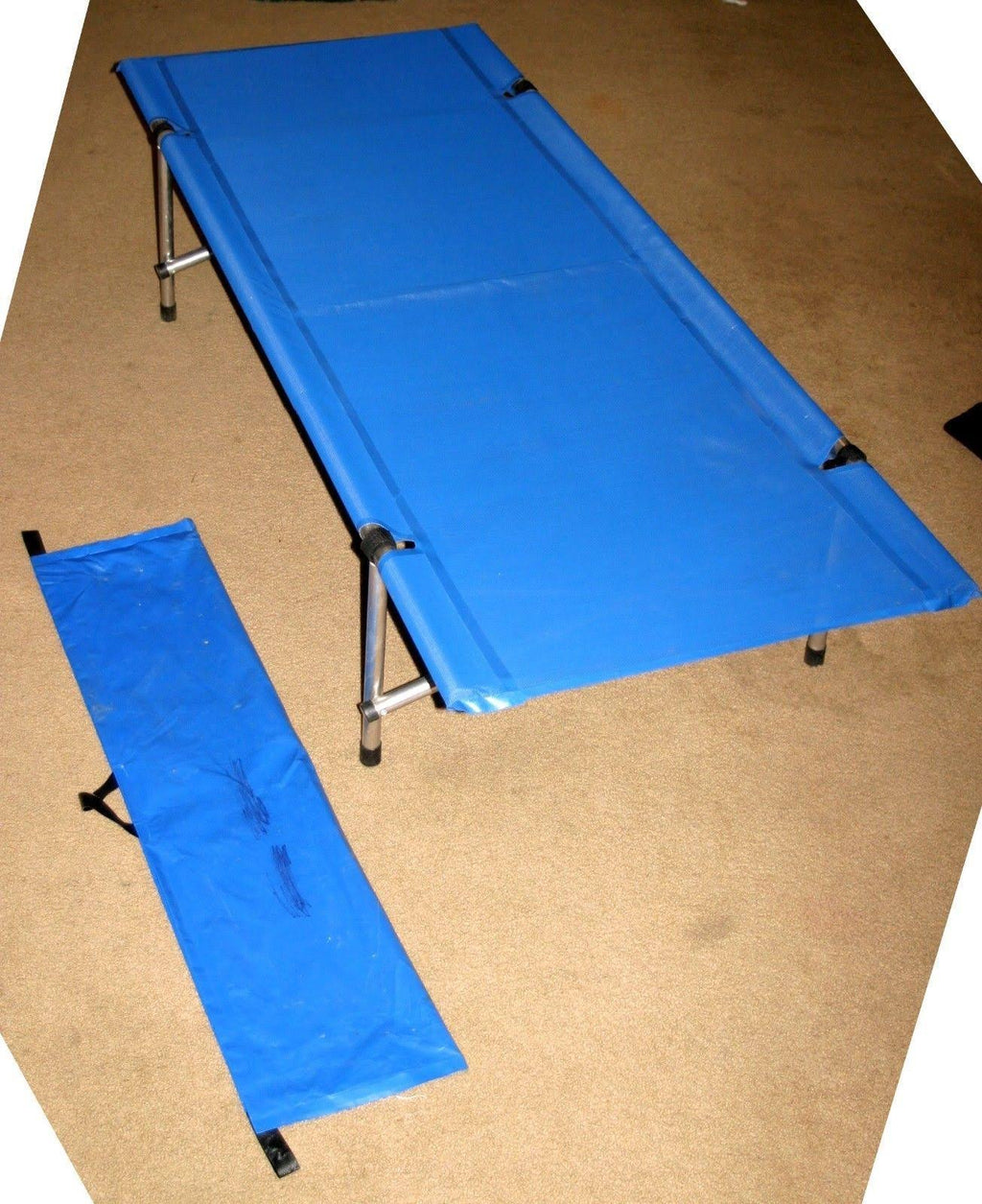 Royal Blue Folding Camp Cot U86012