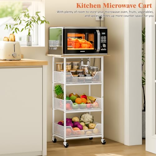 4 Tier Microwave Cart with Storage O339