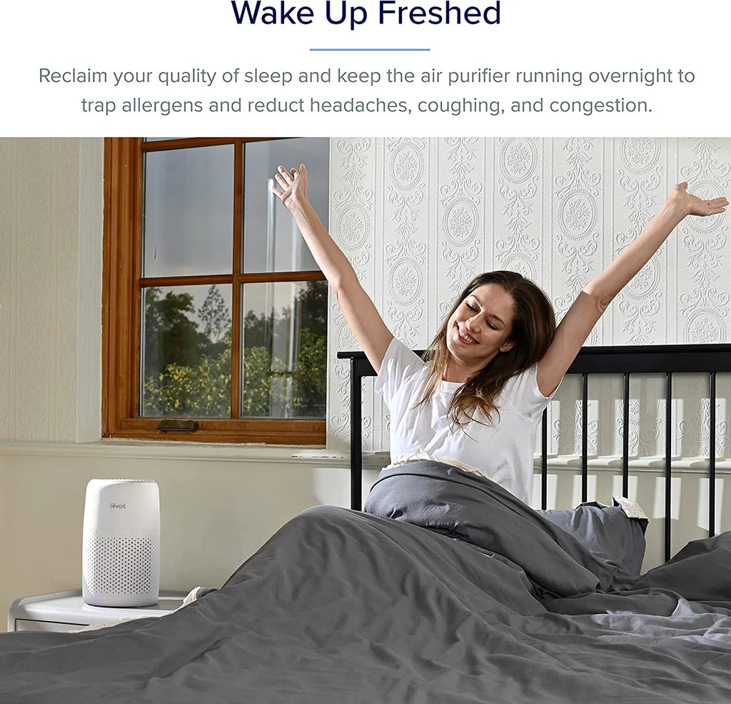 White Desktop HEPA Air Purifier Q523544