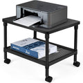 2-Tier Printer Stand with Locking Wheels and Metal Frame C332