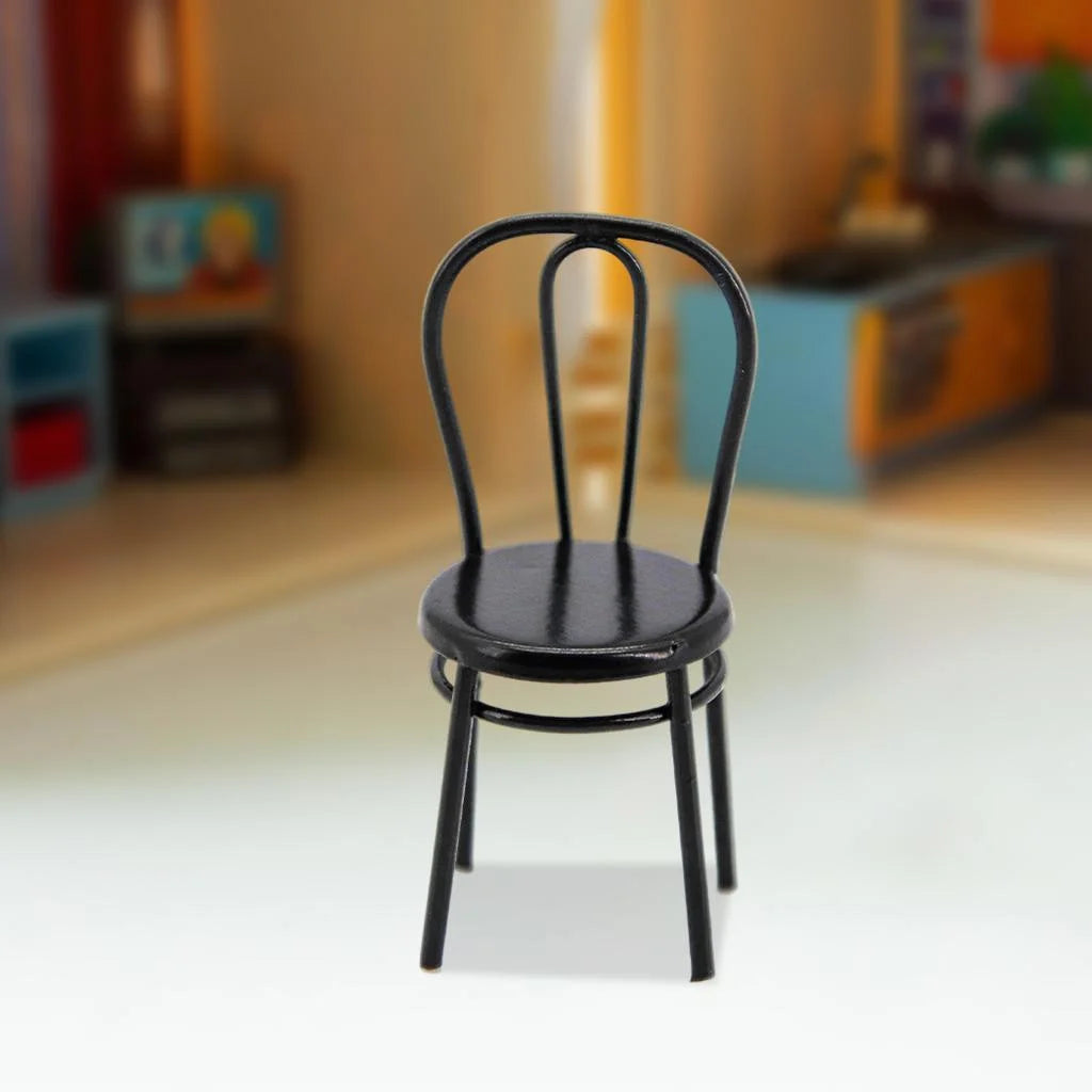 Black Metal Dollhouse Dining Furniture T5418