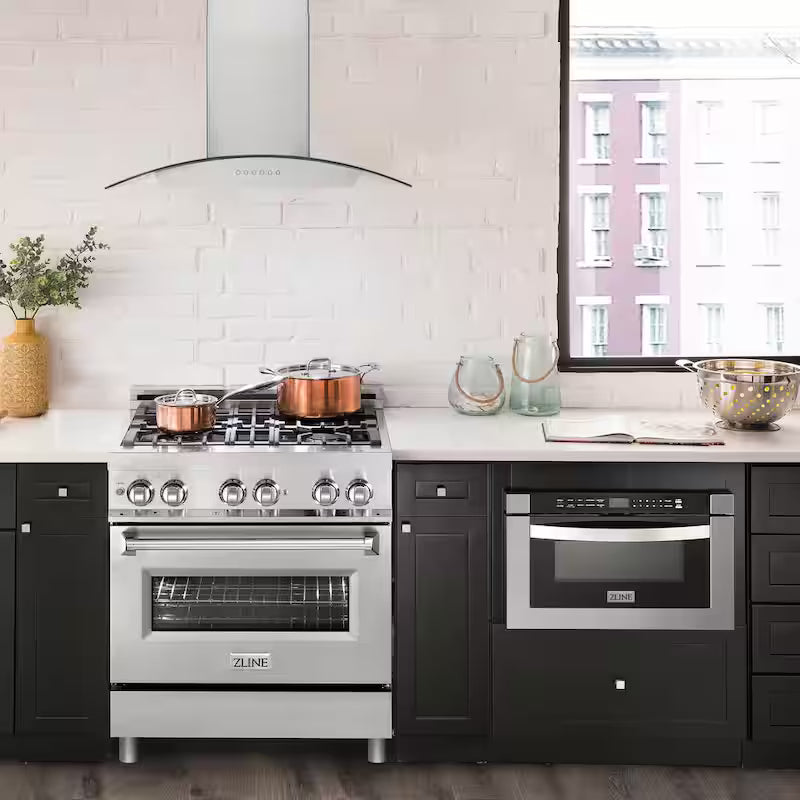 30 in. 400 CFM Convertible Wall Mount Range Hood in Stainless Steel L42321