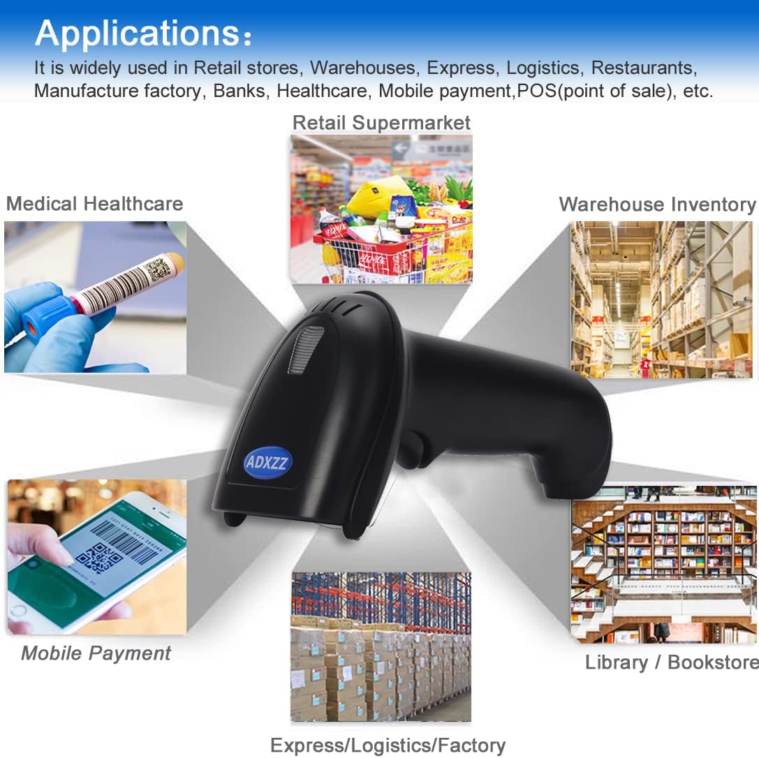 Wireless 2D Barcode Scanner Portable Rechargeable K780