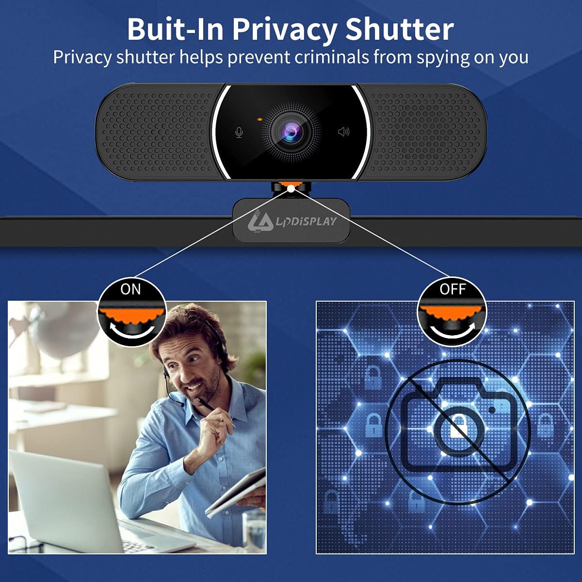 3 in 1 HD 1080p Webcam with Microphone and Speakers L660112