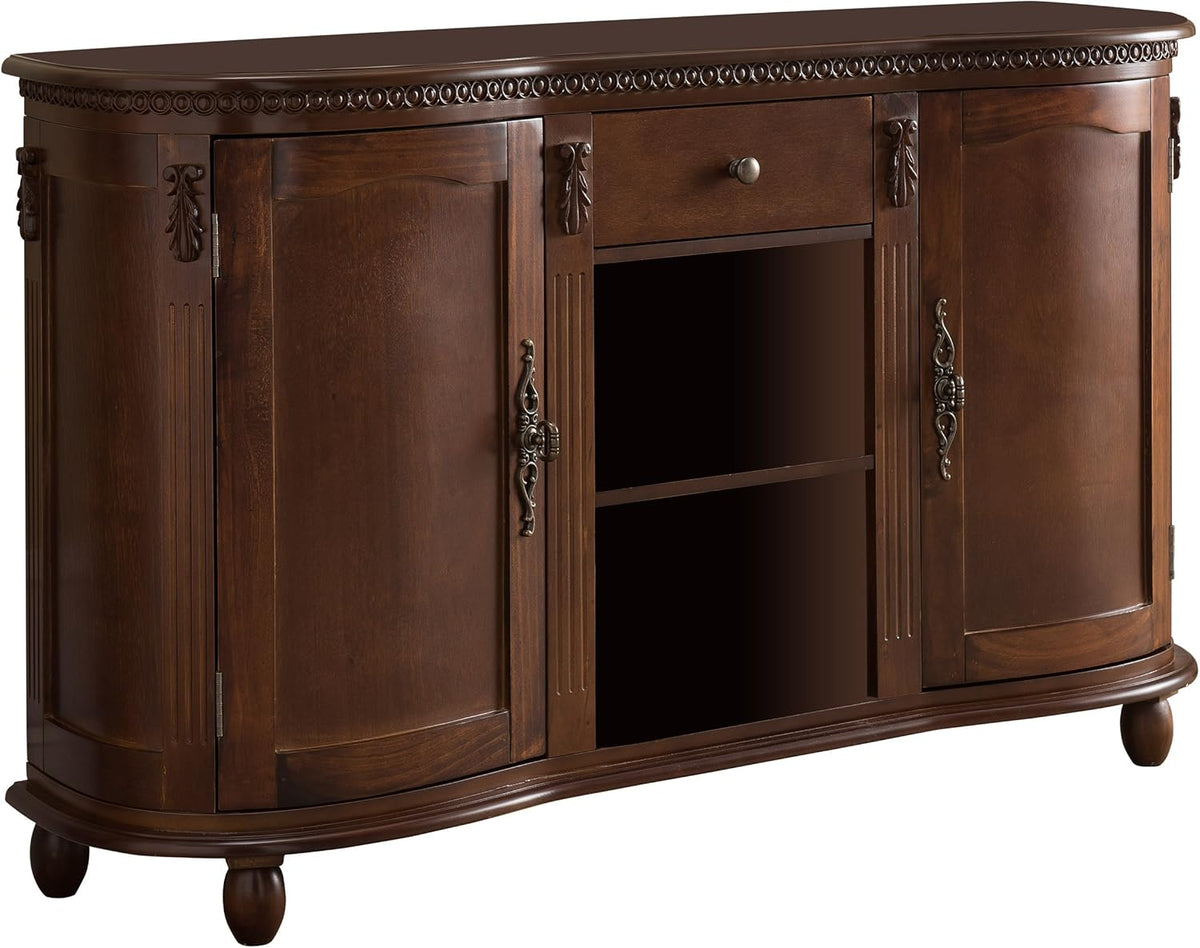 Walnut Wood Buffet Server Console Table Cabinet W579703