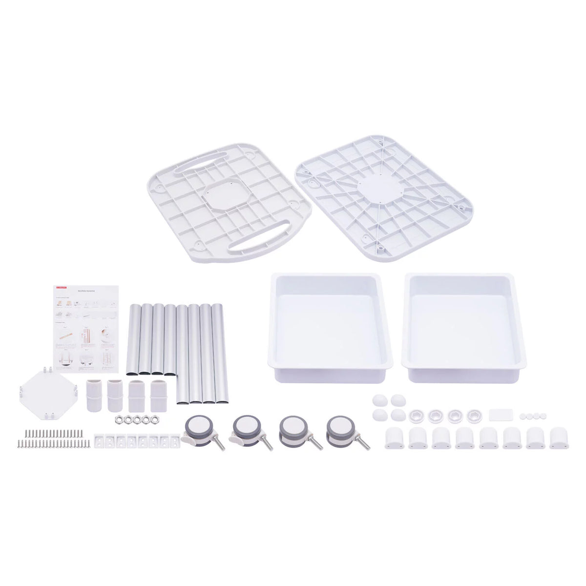 4 Layers Tray Rolling Cart with Wheels V700