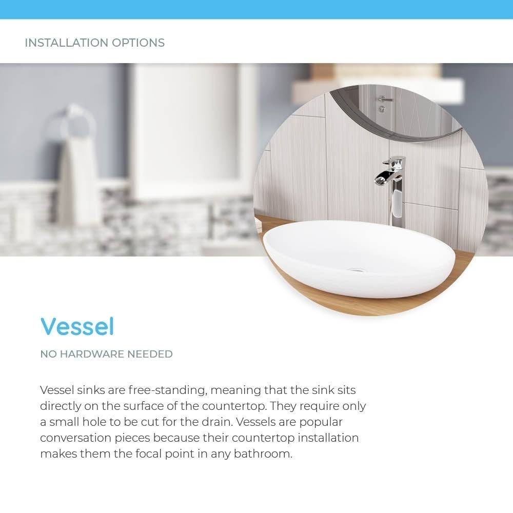 Polystone Rectangle Vessel Sink with Vessel Faucet Y84950