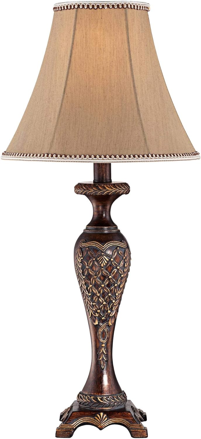 Bronze Brown Candlestick Table Lamp with Dimmer G134218