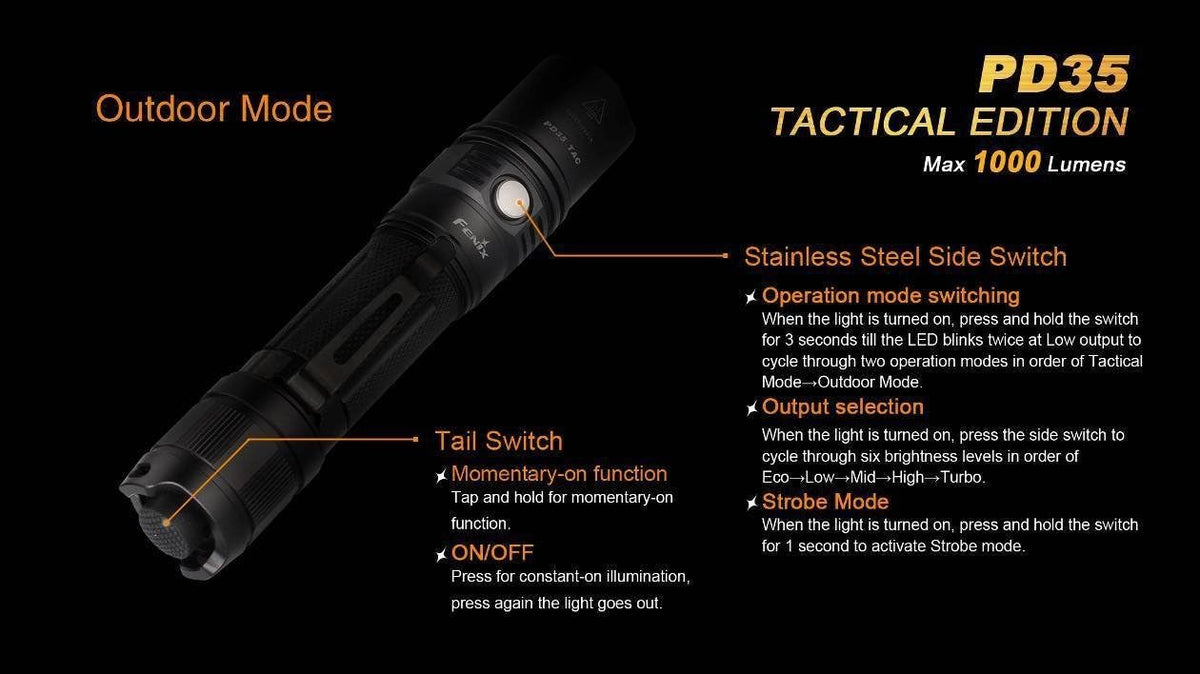 Tactical Flashlight with Pressure Switch and Two CR123A Lithium Batteries D726474