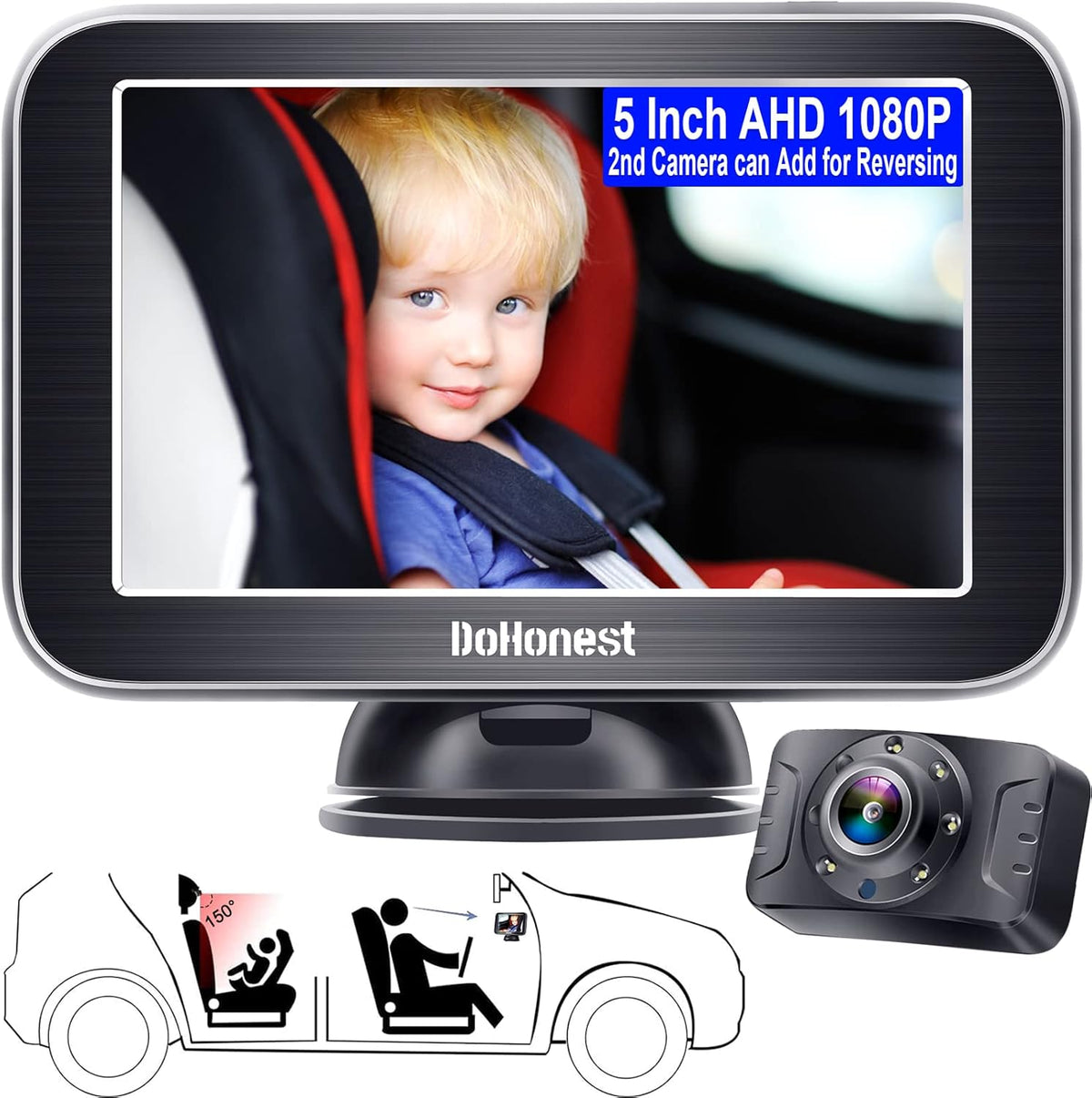 5'' AHD 1080P IR Night Vision Baby Car Camera H44661