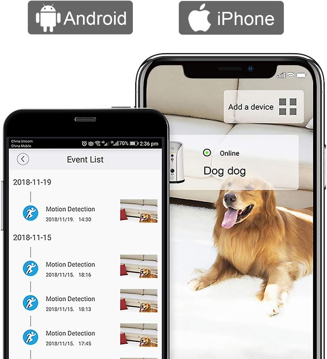 WiFi Pet Camera with Two-Way Audio and Night Vision R3471
