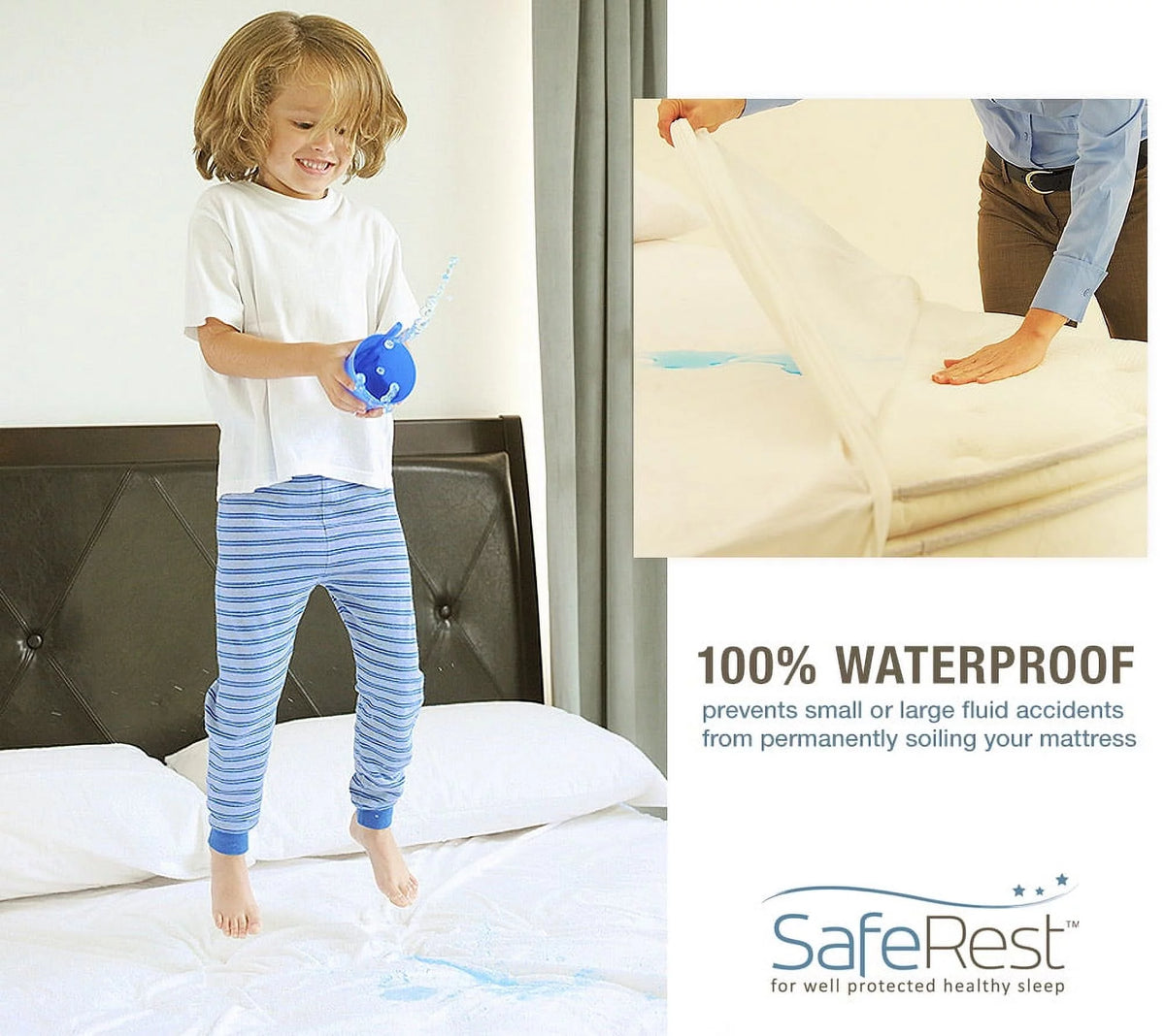 Hypoallergenic Waterproof King Mattress Protector V198