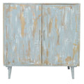 2 Door Mango Wood Cabinet Grey Finish H6846