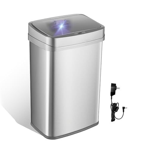 13 Gallon Stainless Steel Automatic Kitchen Trash Can X808
